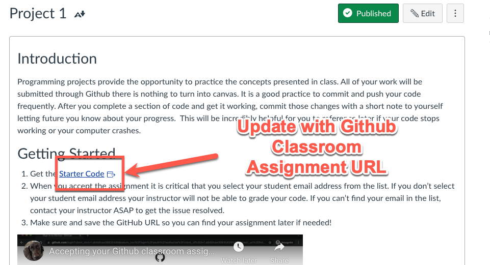 canvas github classroom