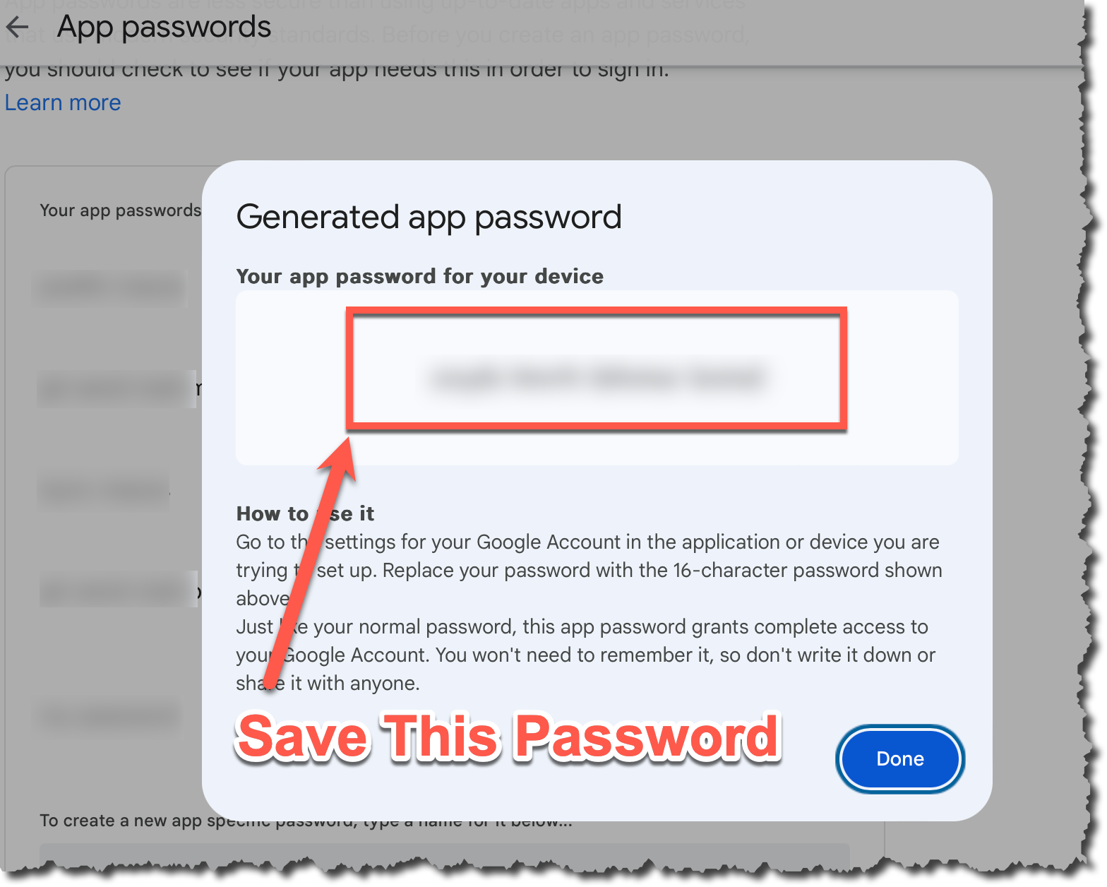 generate app password